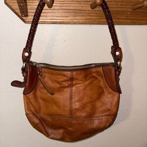 Fossil Tan Leather Shoulder Bag